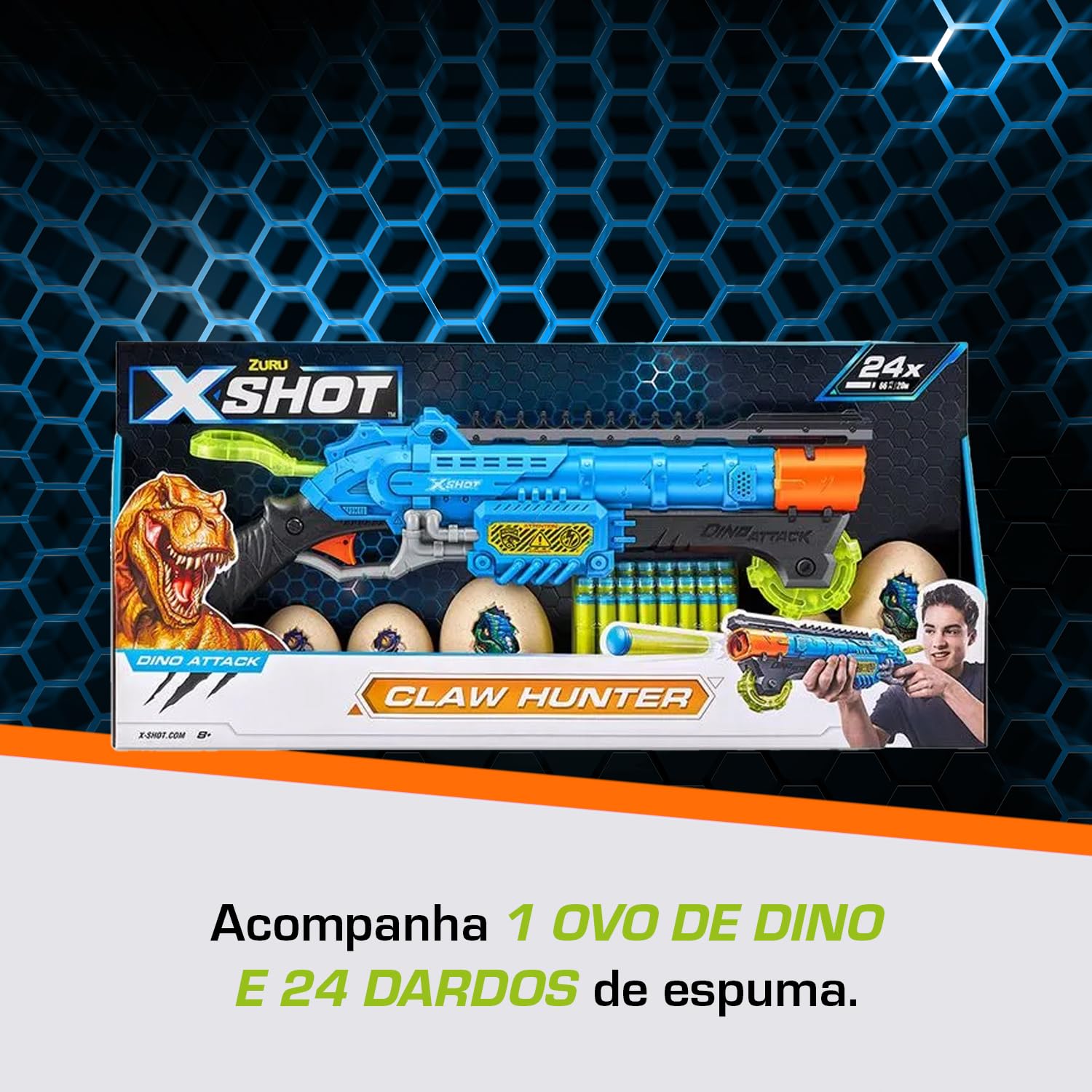 Candide, X-Shot, Lançador de Dardos, Dino Attack Claw Hunter